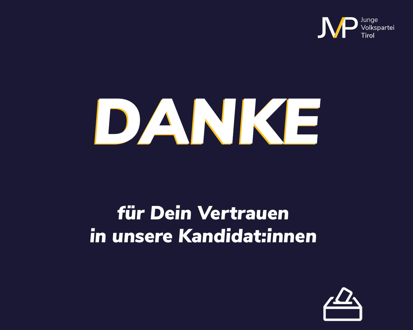 Danke für Eure Unterstützung! JVP Tirol